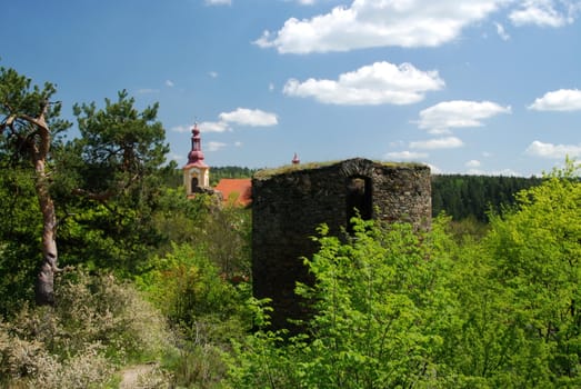 Ruins of old Czech castle Rabstejn