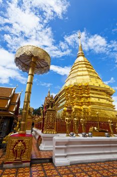 Wat Phrathat Doi Suthep temple in Chiang Mai, Thailand.