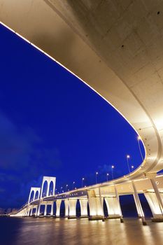 Sai Van Bridge in Macau at night