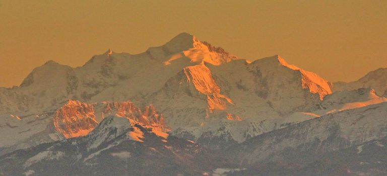 Alps and sunset