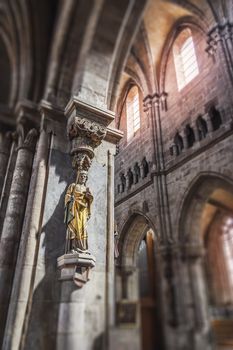 An image of a religious statue in a Church in Nuremberg Bavaria Germany