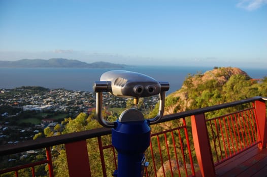 Binocular at Castle Hill lookout, Townsville, Australia