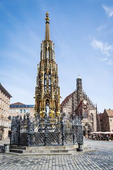 An image of a nice fountain in Nuremberg Bavaria Germany