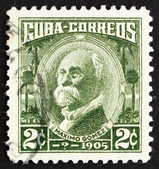 CUBA - CIRCA 1969: a stamp printed in the Cuba shows Maximo Gomez, General, circa 1969