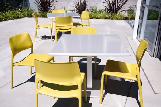 Sunlit chairs and table