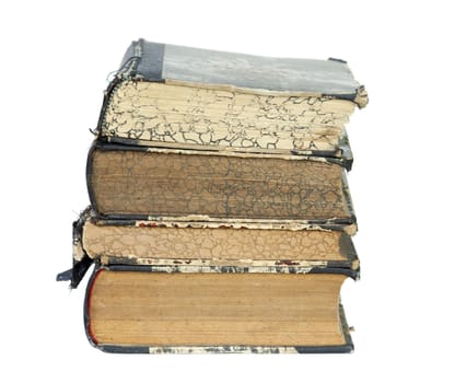 Detail of the isolated old books