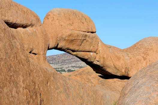 The Bridge, a natural arch at Spitzkoppe, Namibia