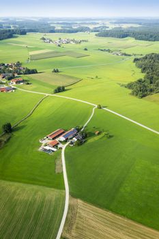 An image of a flight over the bavarian landscape