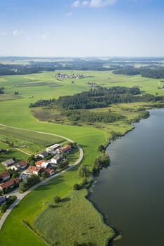 An image of a flight over the bavarian landscape