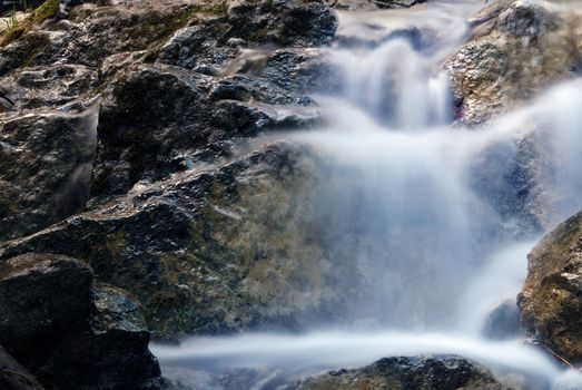 One of the many waterfalls in the Slovakian paradise natural park