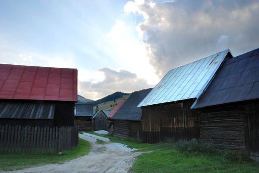 Old village in the Slovakian mountains