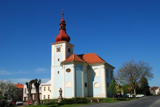 Small Czech catholic chapel near the country town of Mirosov