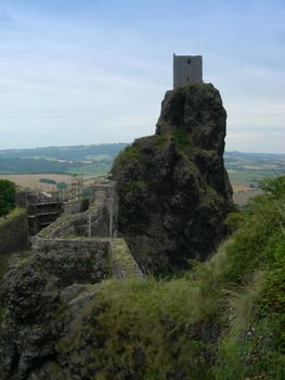 Trosky Castle (Czech: Hrad Trosky) is a castle ruin located some 10 km south of Semily, Liberec Region, Czech Republic