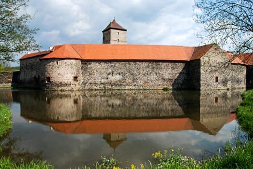 Beautiful medieval Czech water chateau Svihov