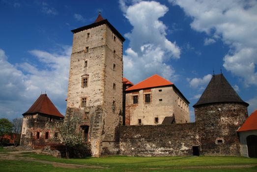 Beautiful medieval Czech water chateau Svihov