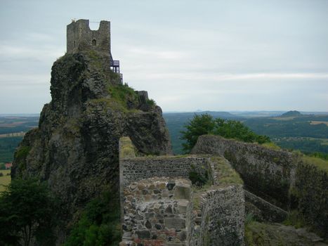 Trosky Castle (Czech: Hrad Trosky) is a castle ruin located some 10 km south of Semily, Liberec Region, Czech Republic