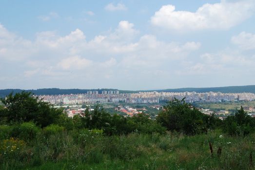  View at the Slovakian City of Kosice from the hill