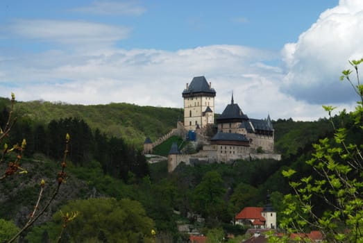 Karlstein Castle, constructed in 1348 in the Bohemia, Czech Republic