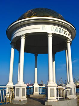 The image of beautiful arch on a background of the blue sky