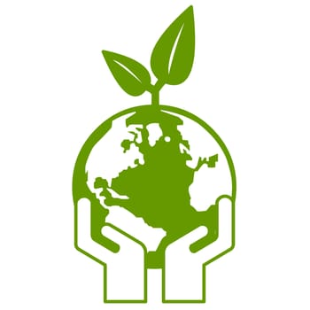 Hands Holding The Green Earth,Use as concept for environment