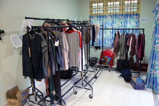 Costume room at movie set, Hanyut the movie, Malaysia