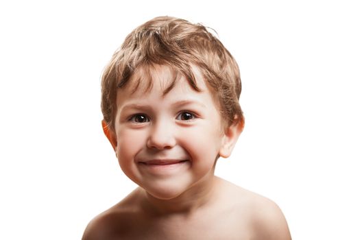 Little cheerful child boy happiness fun smiling