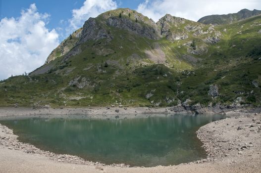 lake erdolomo in Italie two hours walk from the place Palu del Fersina in the north of Italie south tirol
