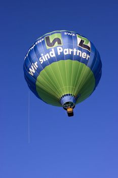 Colorful Hot Air Balloon in Flight