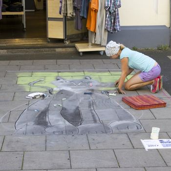 street painting in Geldern, Germany