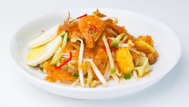 Rojak, Asian salad rojak on the background