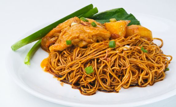 Wanton noodle. Malaysia Food: dried wanton noodle