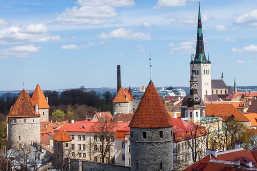 view on ancient Tallinn, Estonia