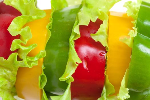 Mixed Bell Pepper, Vegetarian Sandwich, Concept of Healthy Nutrition