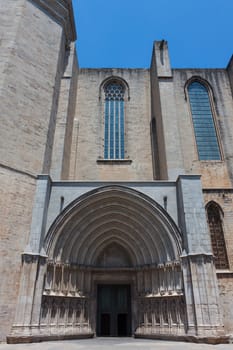 Girona old town in Catalonia Spain