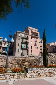 Old building in Tarragona town of Spain