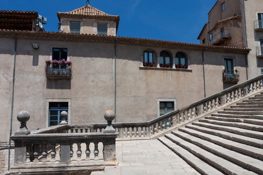 Girona old town in Catalonia Spain