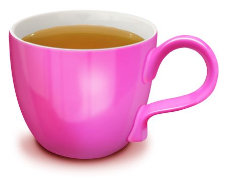 Illustrated Cup of Light Tea