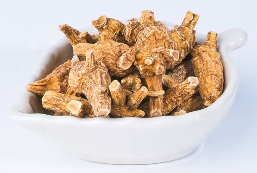 ginseng. Dried Ginseng On Background
