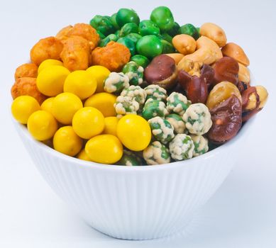 Nuts Mixed on white background