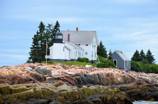 One of several lighthouses in Bar Harbor area of Maine