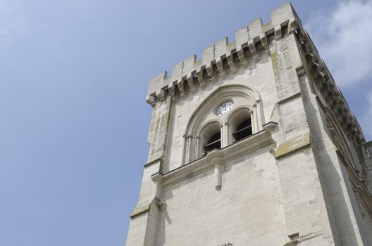 medieval church steeple in France