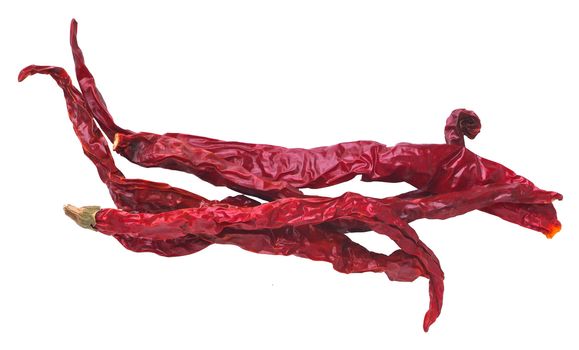 dry red chili or red pepper on background