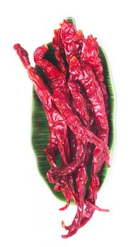 dry red chili or red pepper on background