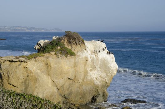 Nice rock on one of the most beautiful and popular beaches of Malibu - El Matador Beach