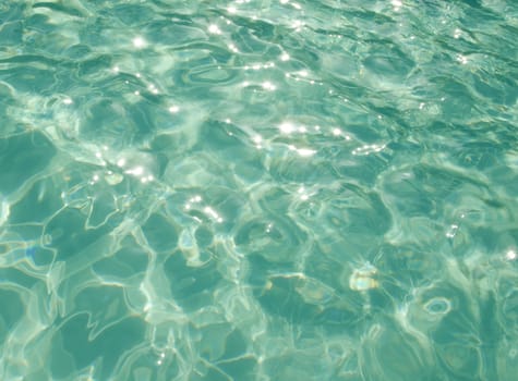 Sparkling water in swimming pool