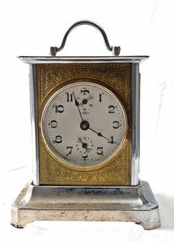 Really old rusty antique alarm clock