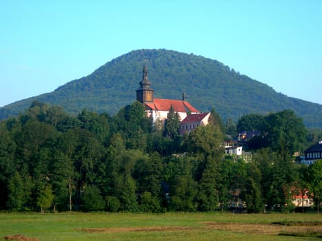           Beautiful monastery below the hill in th eCzech Republic