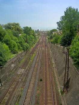         Railway leading to industrial area  
