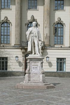Monument to Helmholtz in front of the main building of Humboldt University in Berlin
