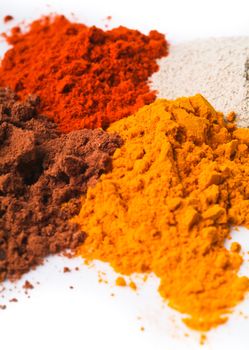 chilli powder. Spice Mix on the background